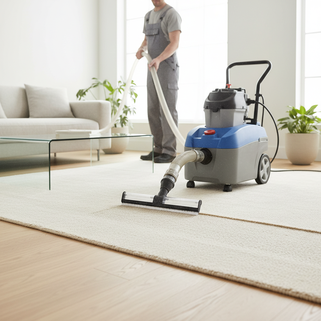 Garų ištraukimo aparato naudojimas kilimų giluminiam valymui