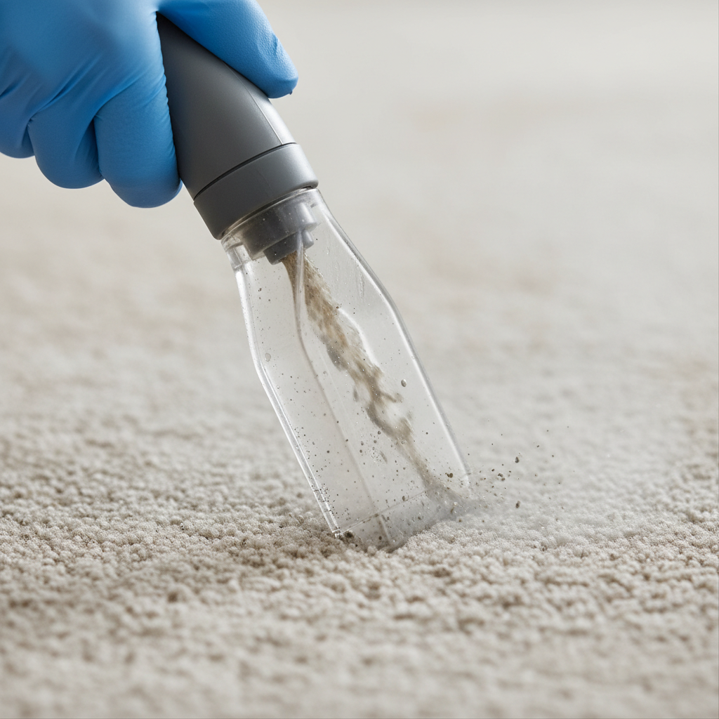 Artimas garų ir ištraukimo procesas ant kilimo pluošto